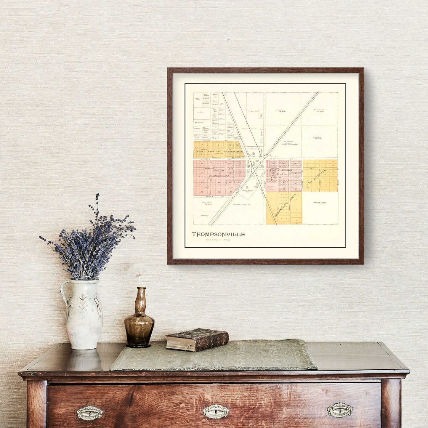 Vintage Map of Thompsonville, Michigan, 1901
