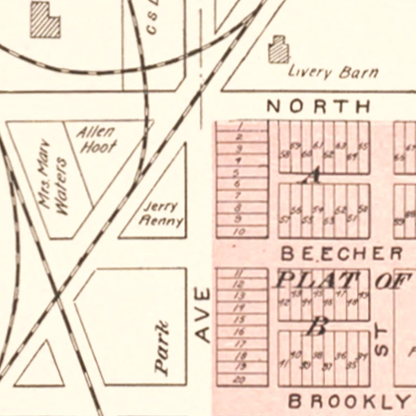 Vintage Map of Thompsonville, Michigan, 1901