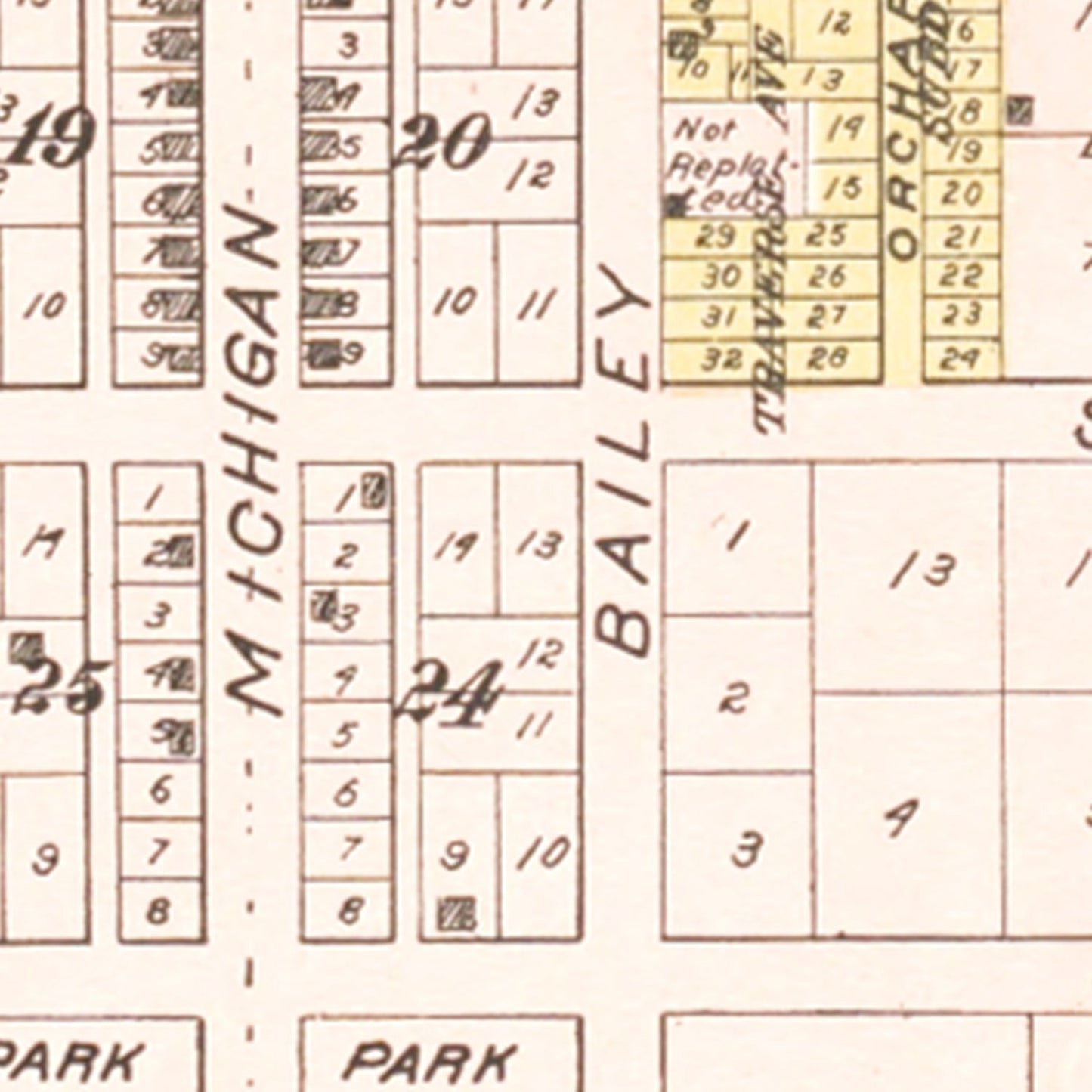 Vintage Map of Benzonia, Michigan, 1901