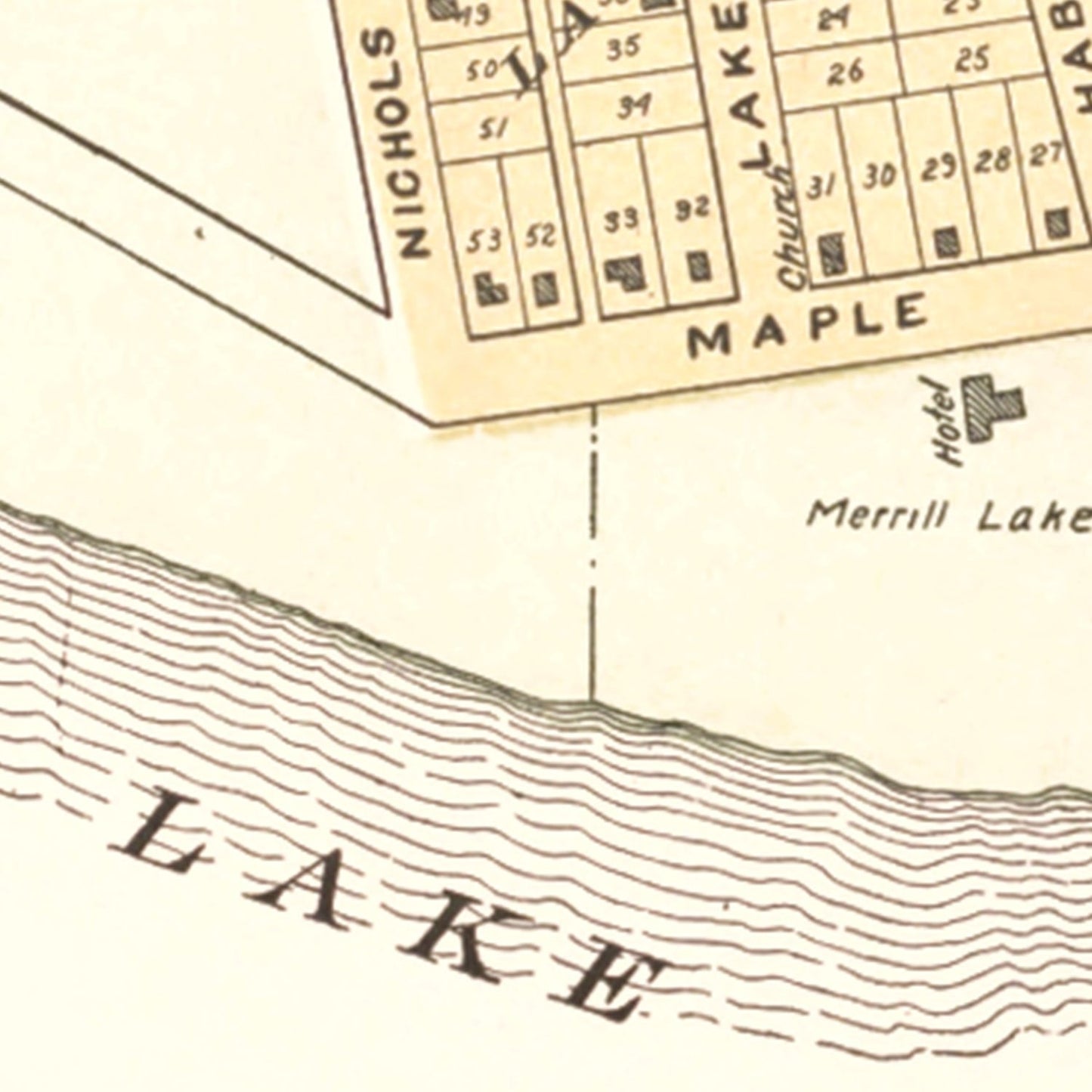 Vintage Map of Lake Ann, Michigan, 1901