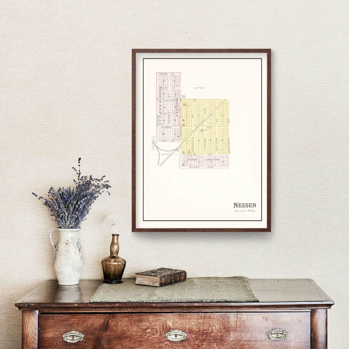 Vintage Map of Nessen, Michigan, 1901