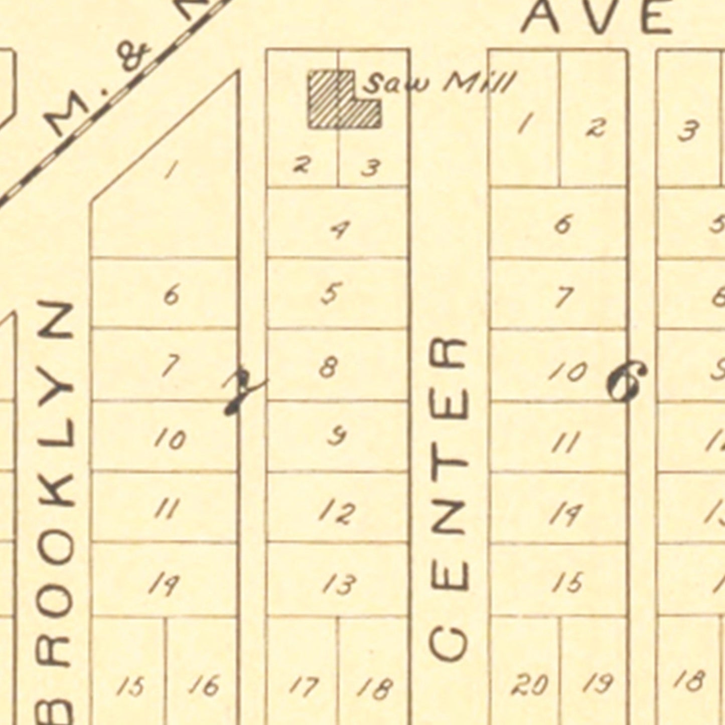 Vintage Map of Nessen, Michigan, 1901