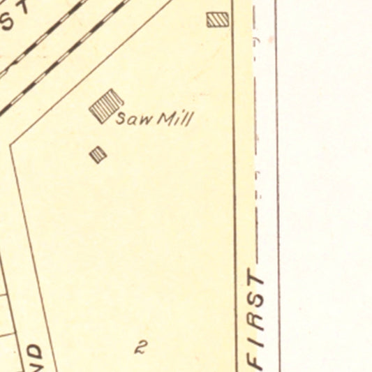 Vintage Map of Benden, Michigan, 1901