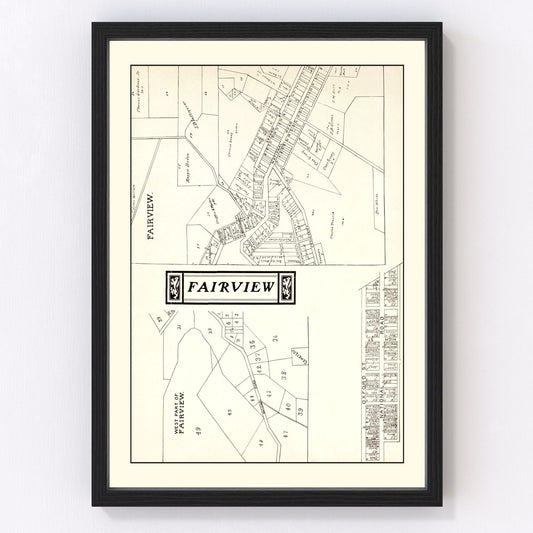vintage map of Fairview, Ohio, 1902