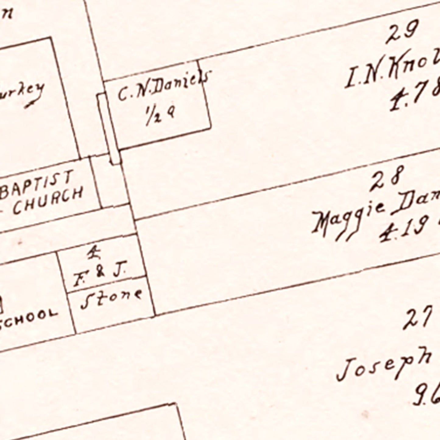 Vintage Map of Cumberland, Ohio, 1902