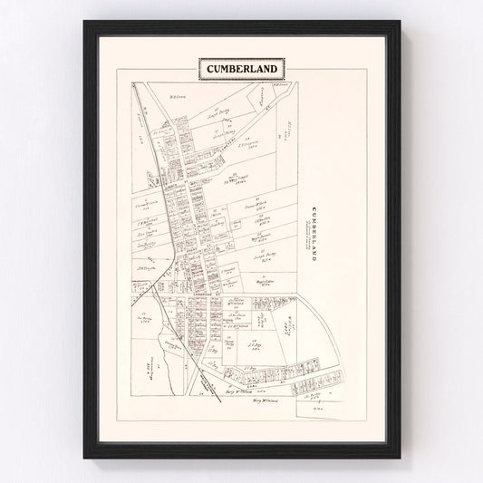 vintage map of Cumberland, Ohio, 1902