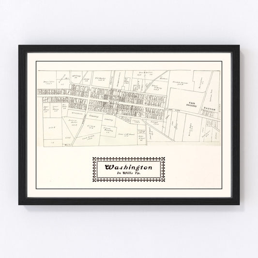 Vintage map of Washington, Guernsey County, Ohio, 1902, digitally restored