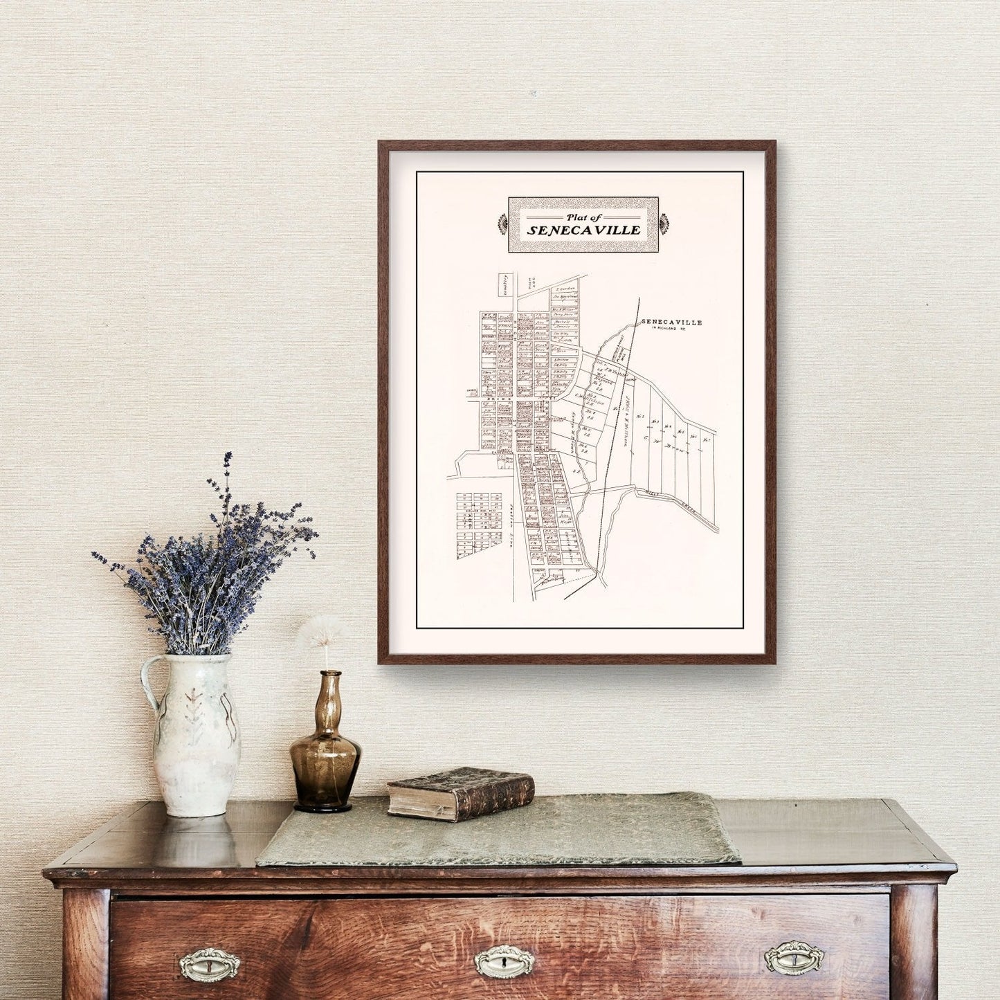 Vintage Map of Senecaville, Ohio, 1902
