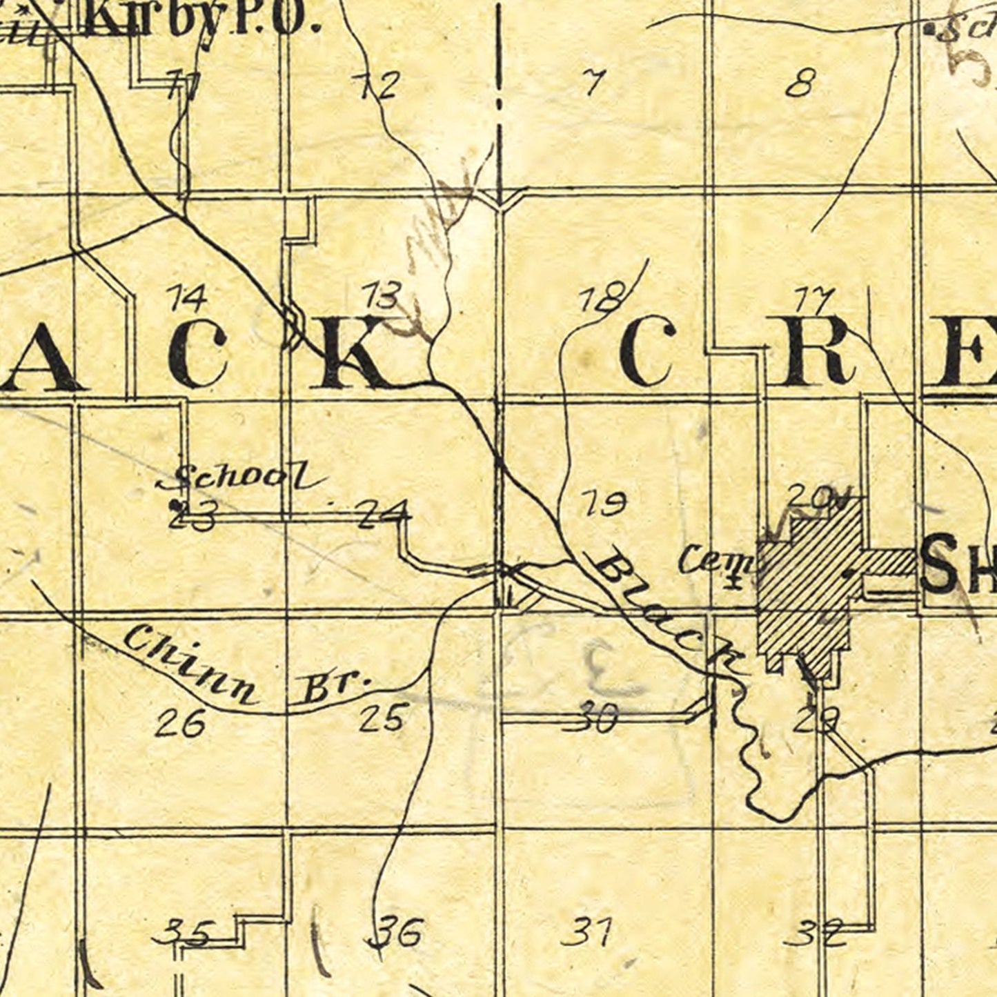 Vintage Map of Shelby County, Missouri, 1902