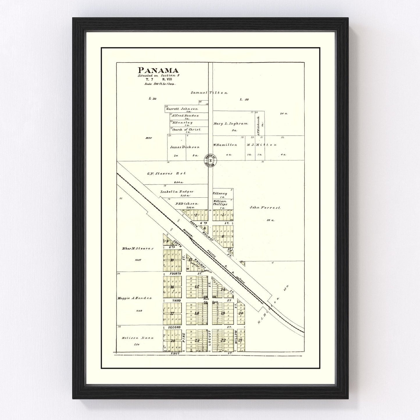 Vintage map of Panama, Nebraska, 1903
