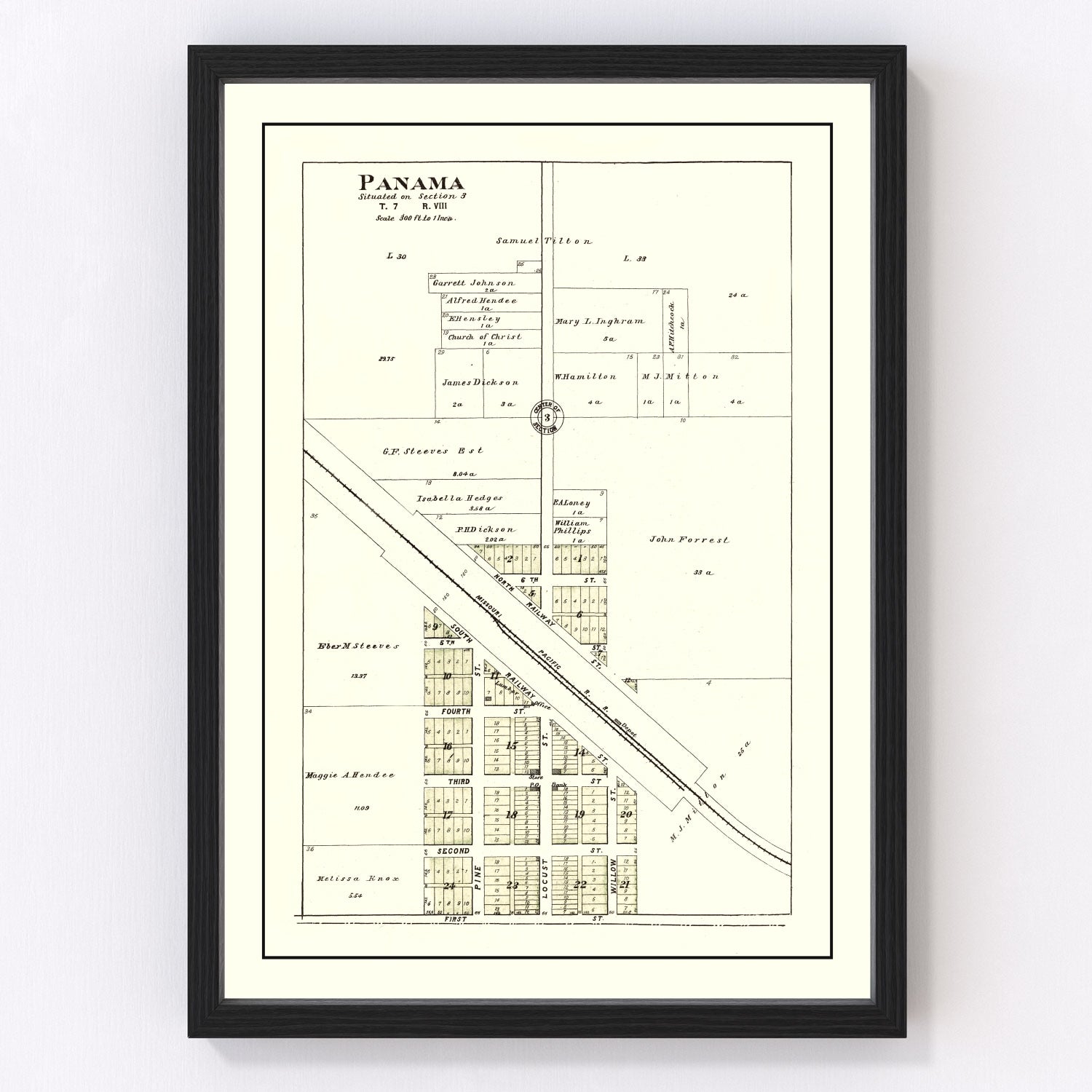 Vintage map of Panama, Nebraska, 1903