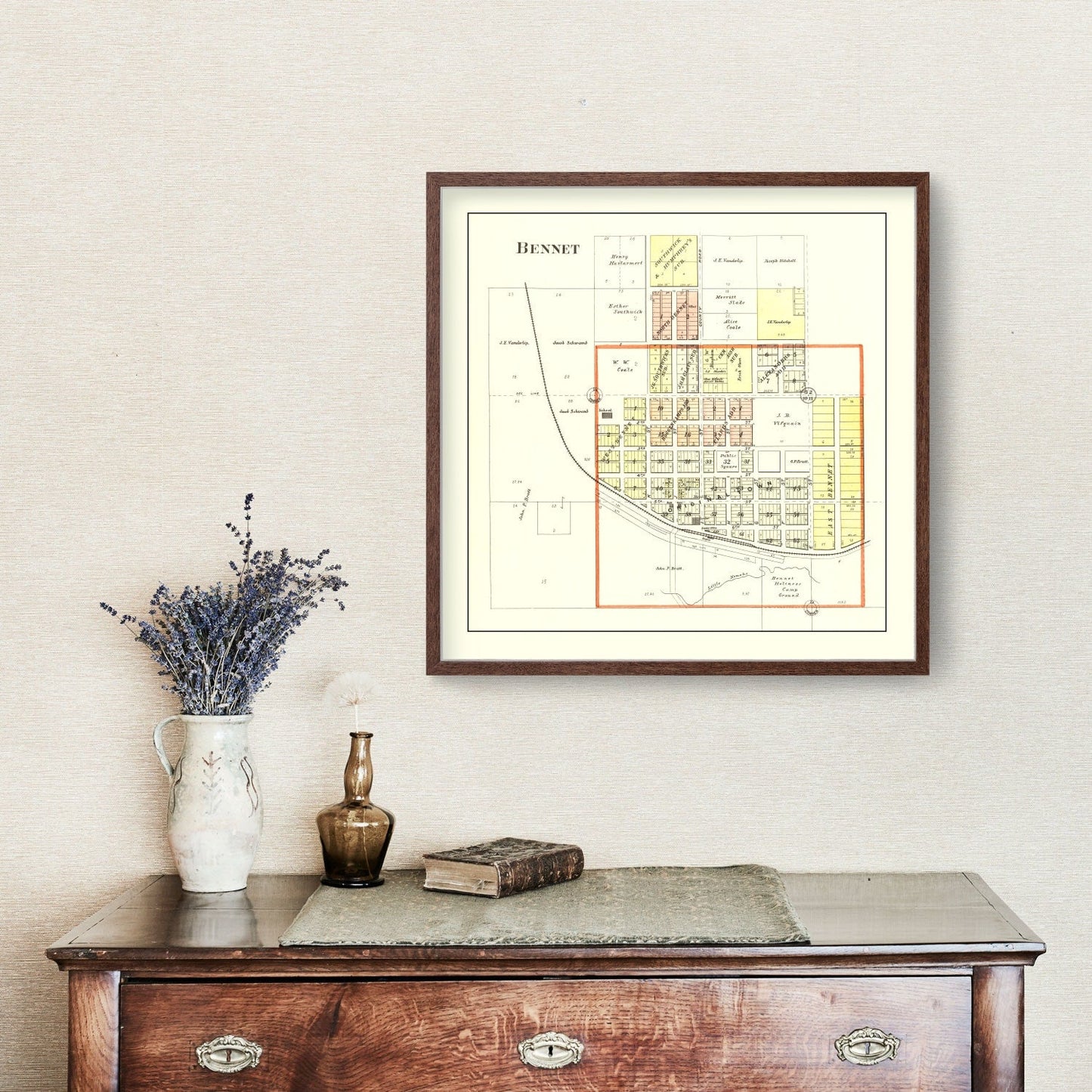 Vintage Map of Bennet, Nebraska, 1903