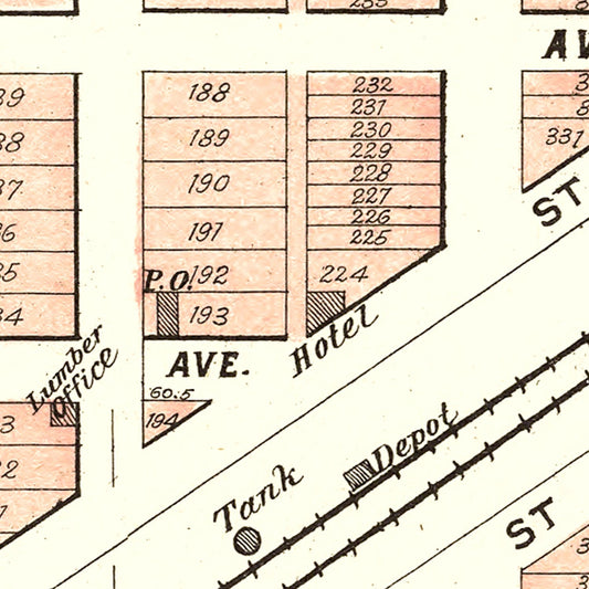 Vintage Map of Waverly, Nebraska, 1903