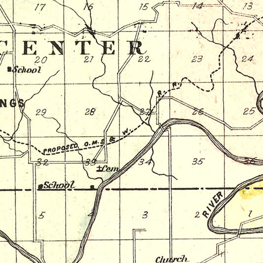 Vintage Map of Saint Clair County, Missouri, 1903
