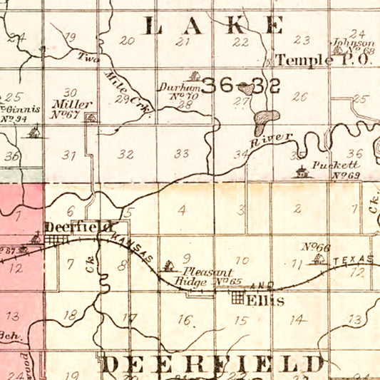Vintage Map of Vernon County, Missouri, 1903
