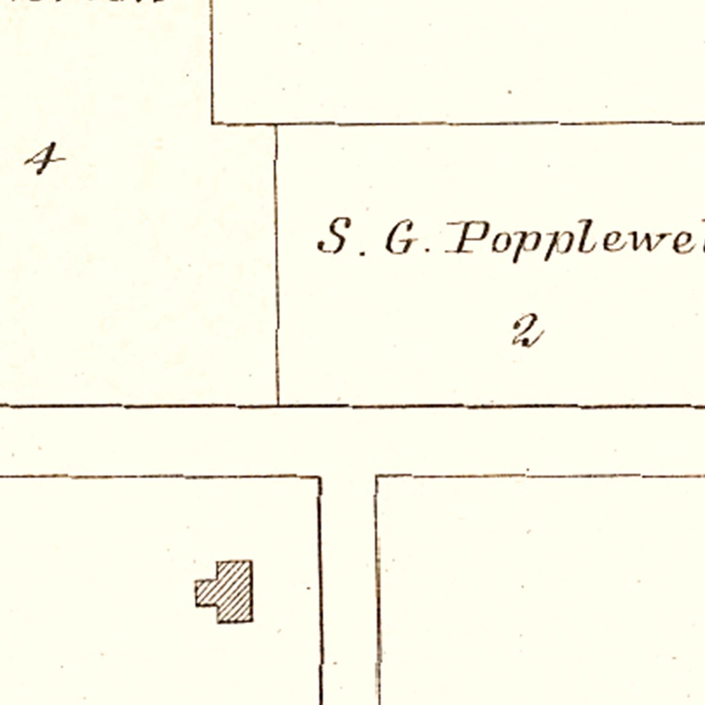 Vintage Map of Montevallo, Missouri, 1903