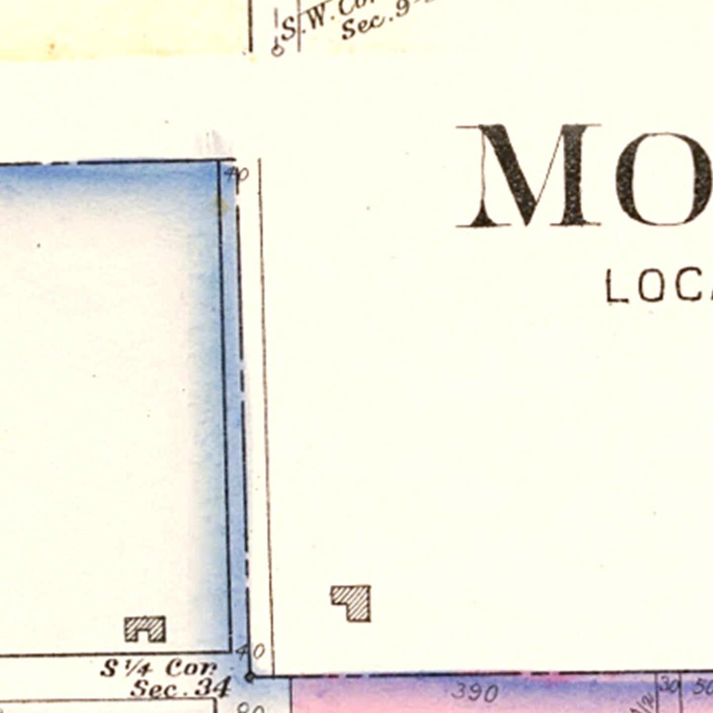 Vintage Map of Moundville, Missouri, 1903