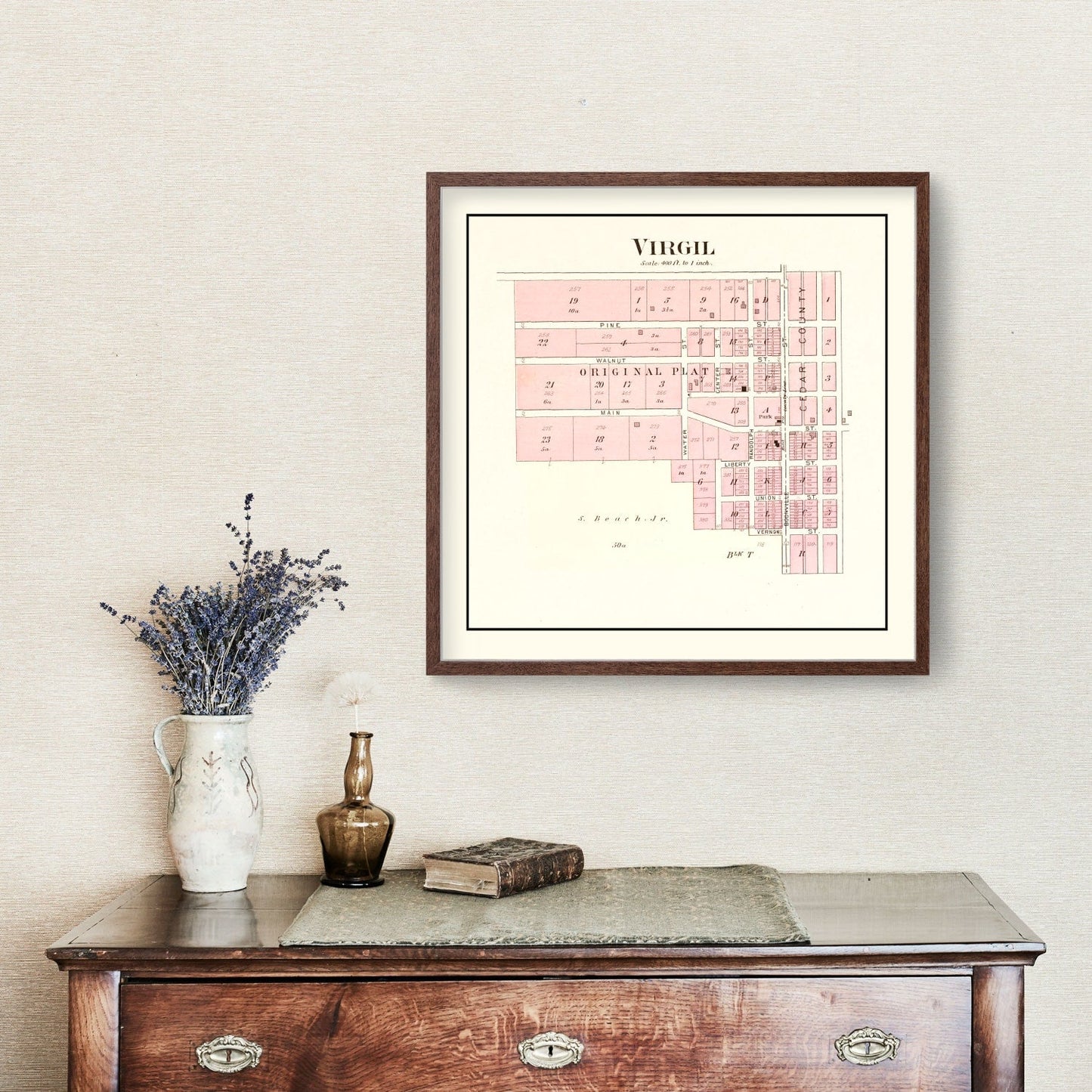 Vintage Map of Virgil, Vernon County, Missouri, 1903