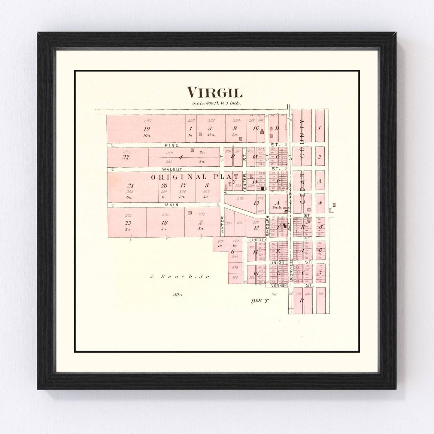 Vintage map of Virgil, Vernon County, Missouri, 1903
