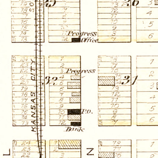 Vintage Map of Richards, Missouri, 1903