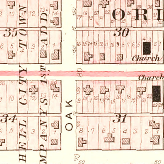 Vintage Map of Schell City, Missouri, 1903