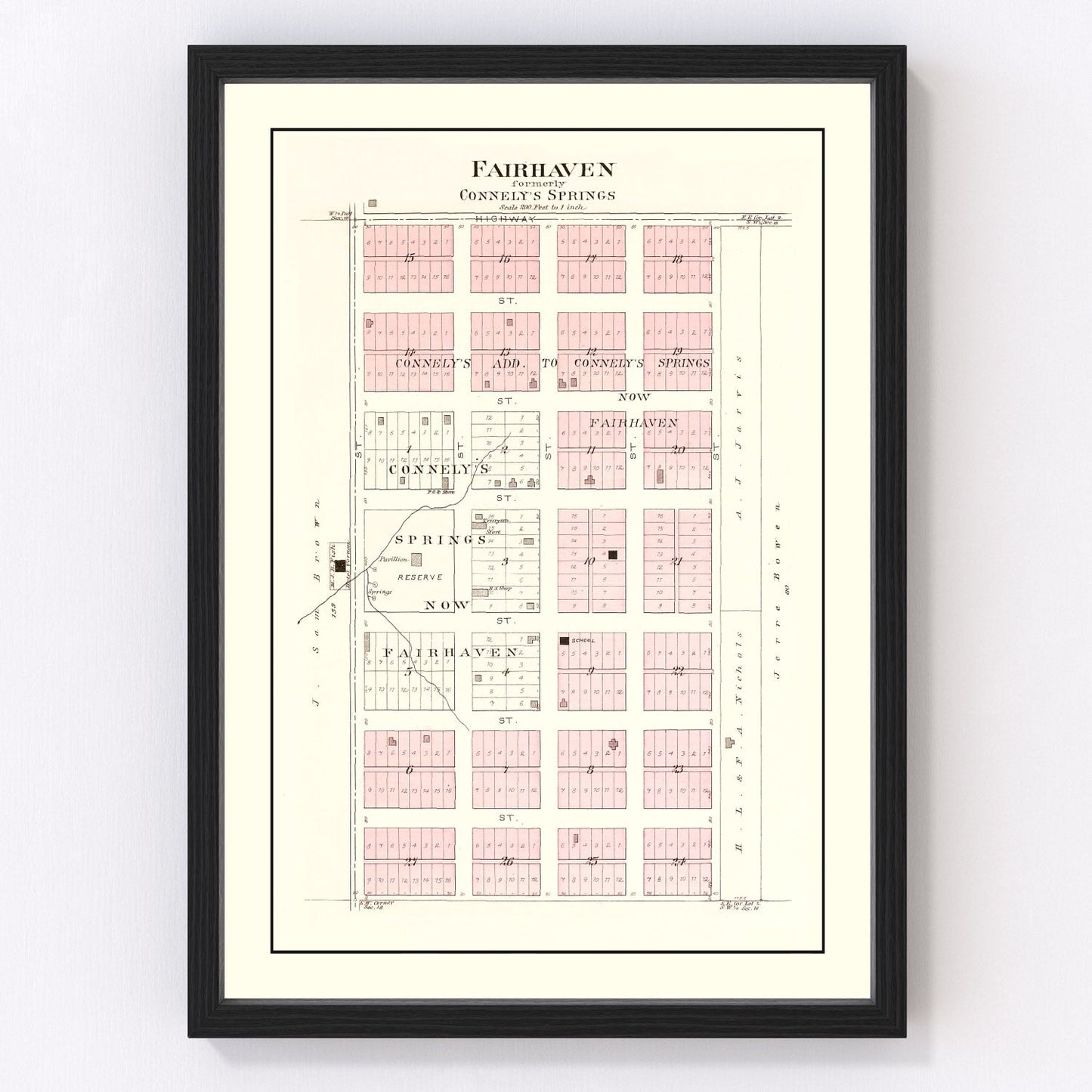 Vintage map of Fairhaven, Missouri, 1903