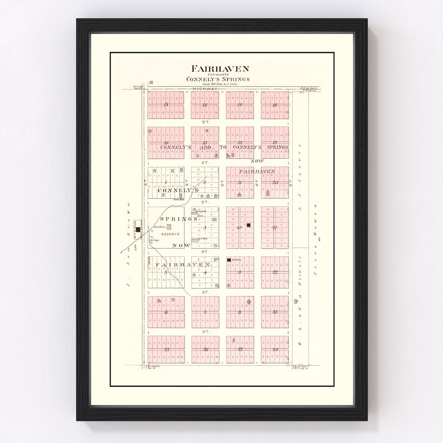 Vintage map of Fairhaven, Missouri, 1903
