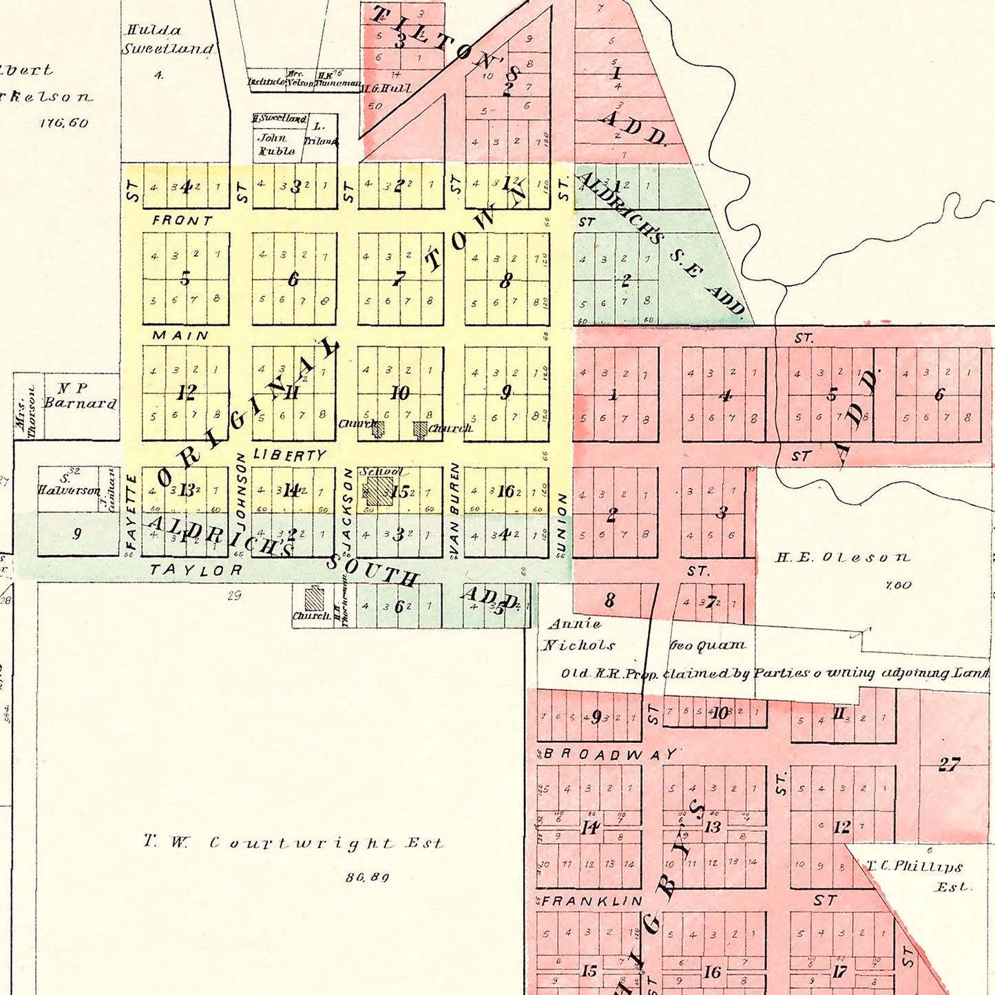 Vintage Map of Newark, Illinois, 1903