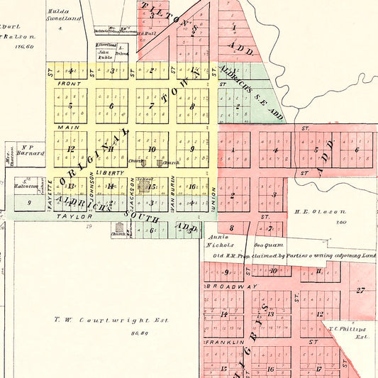 Vintage Map of Newark, Illinois, 1903