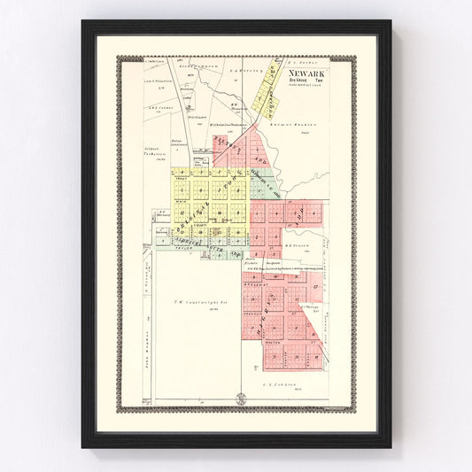 Vintage map of Newark, Kendall County, Illinois, 1903