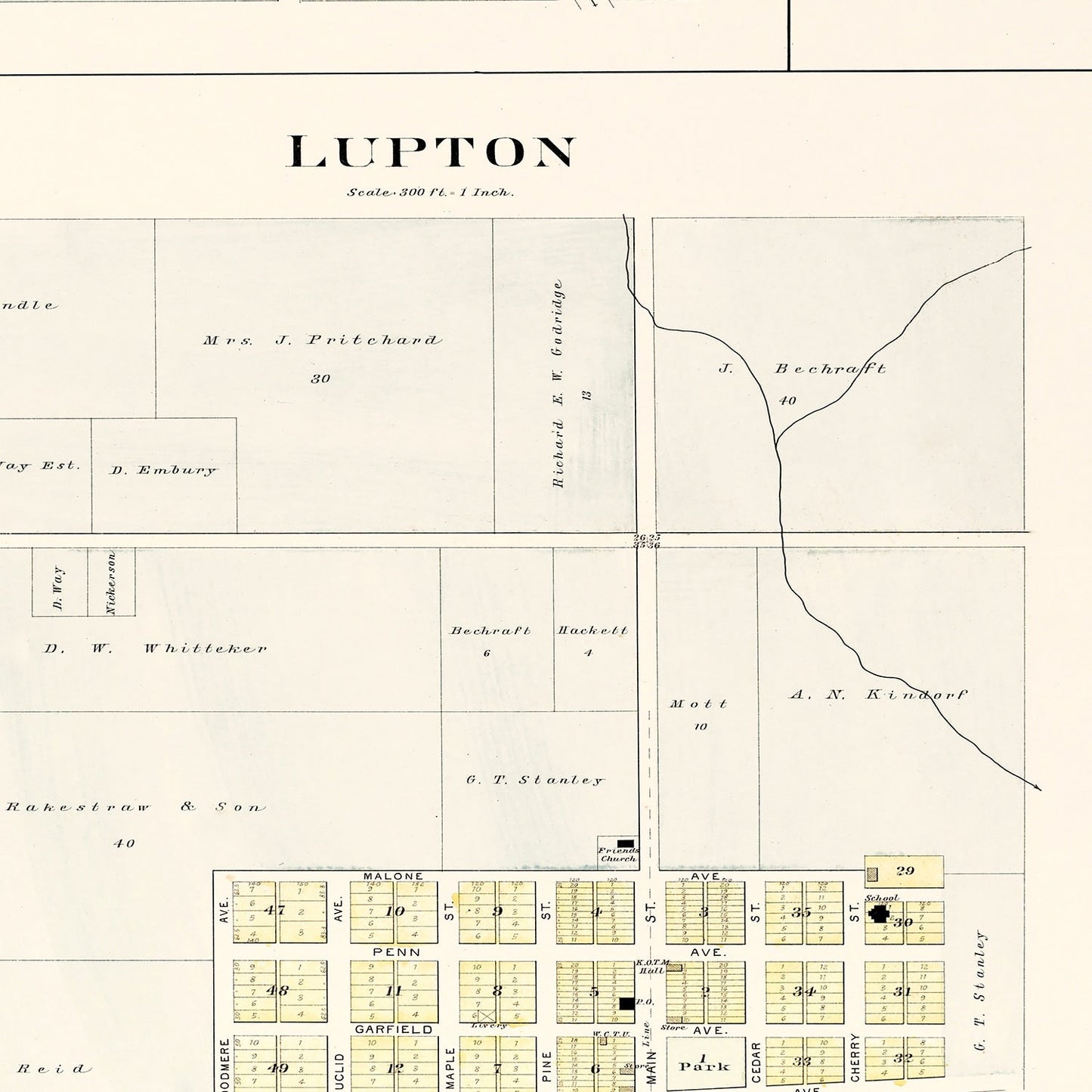 Vintage Map of South Branch, Michigan, 1903