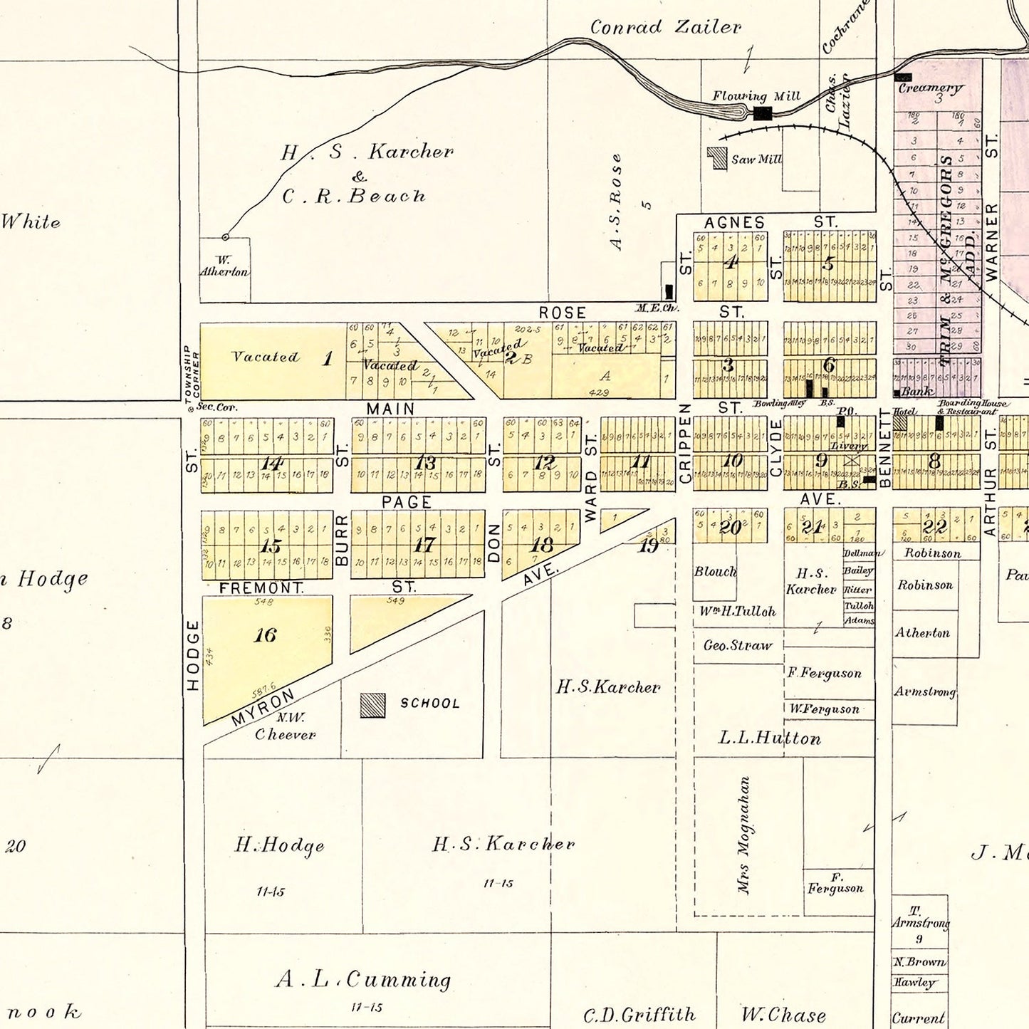Vintage Map of Hill, Ogemaw County, Michigan, 1903