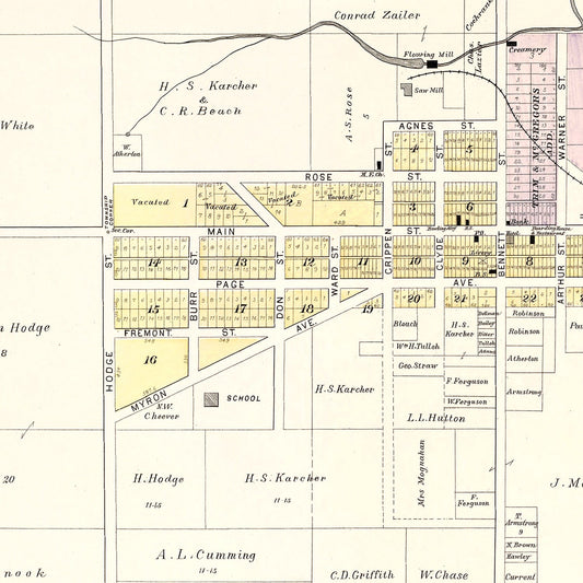 Vintage Map of Hill, Ogemaw County, Michigan, 1903