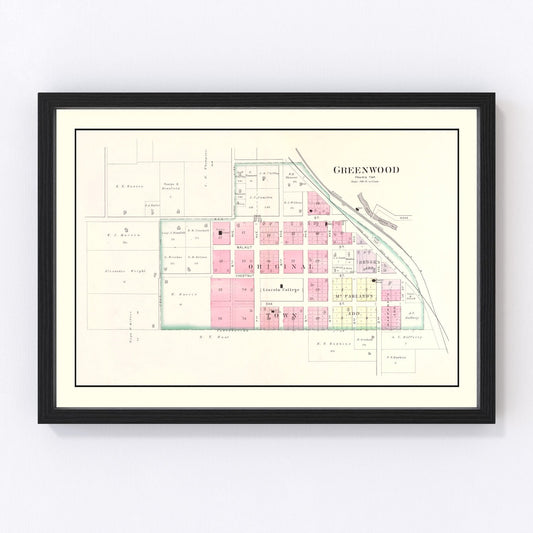 vintage map of Greenwood, Missouri, 1904