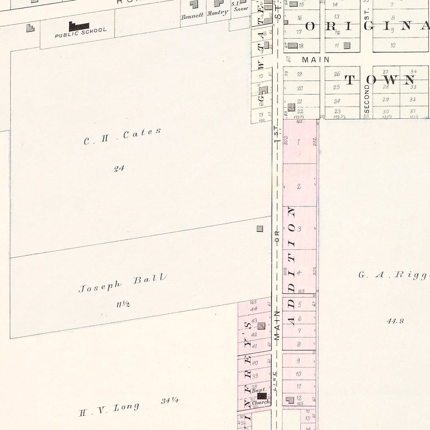 Vintage Map of Lone Jack, Missouri, 1904