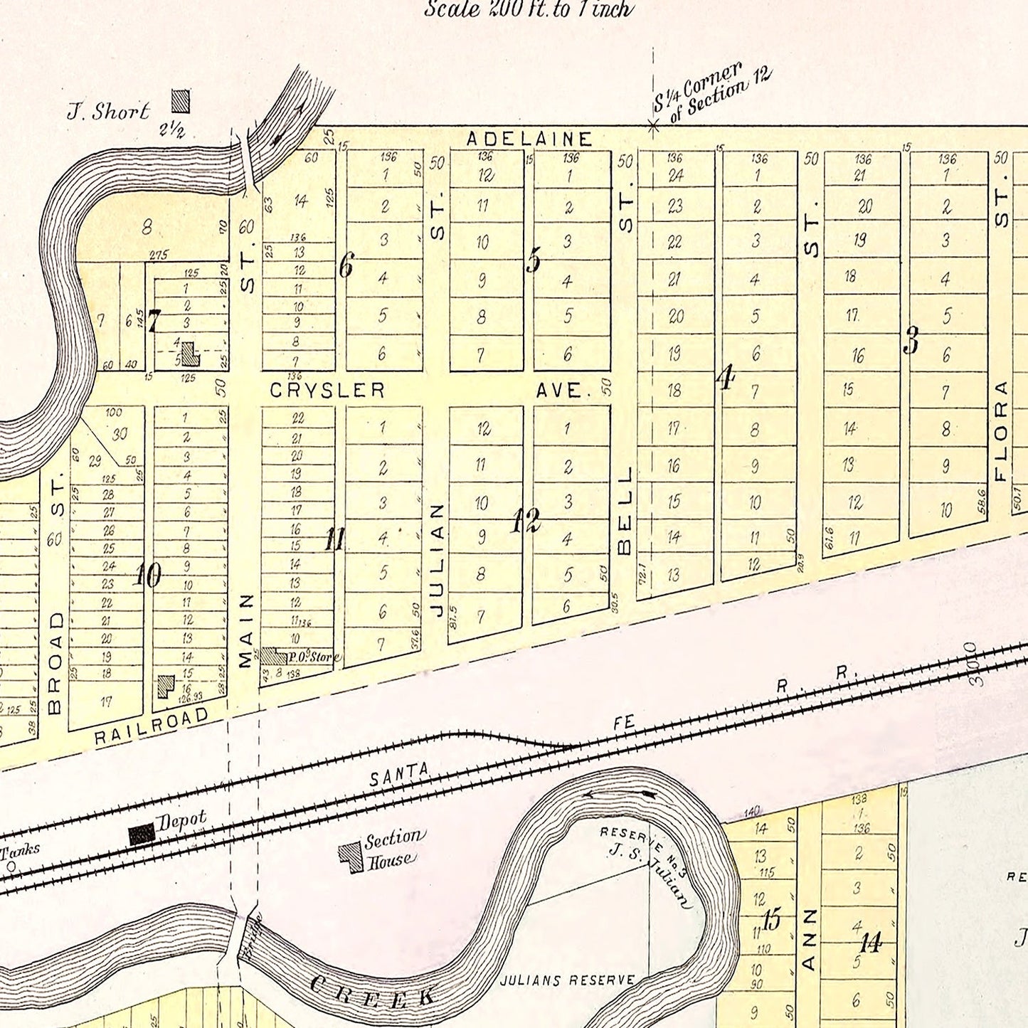 Vintage Map of Courtney, Missouri 1904