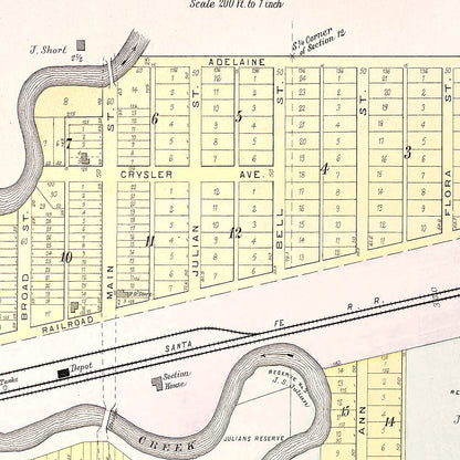 Vintage Map of Courtney, Missouri 1904