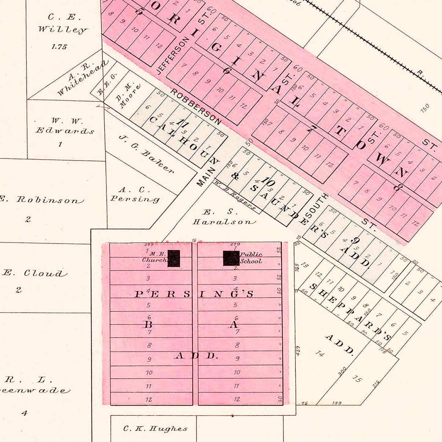 Vintage Map of Willard, Missouri, 1904