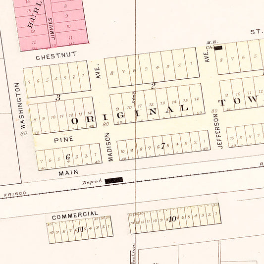 Vintage Map of Strafford, Missouri, 1904