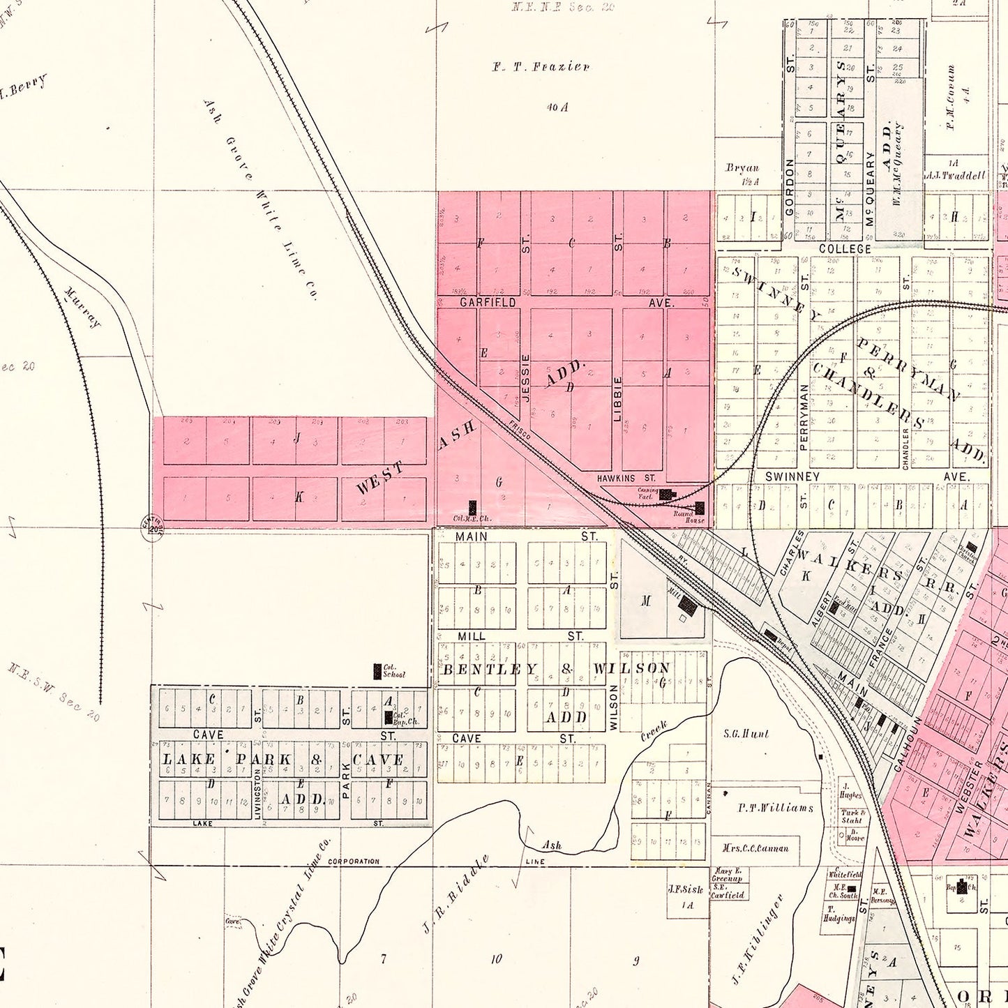 Vintage Map of Ash Grove, Missouri, 1904