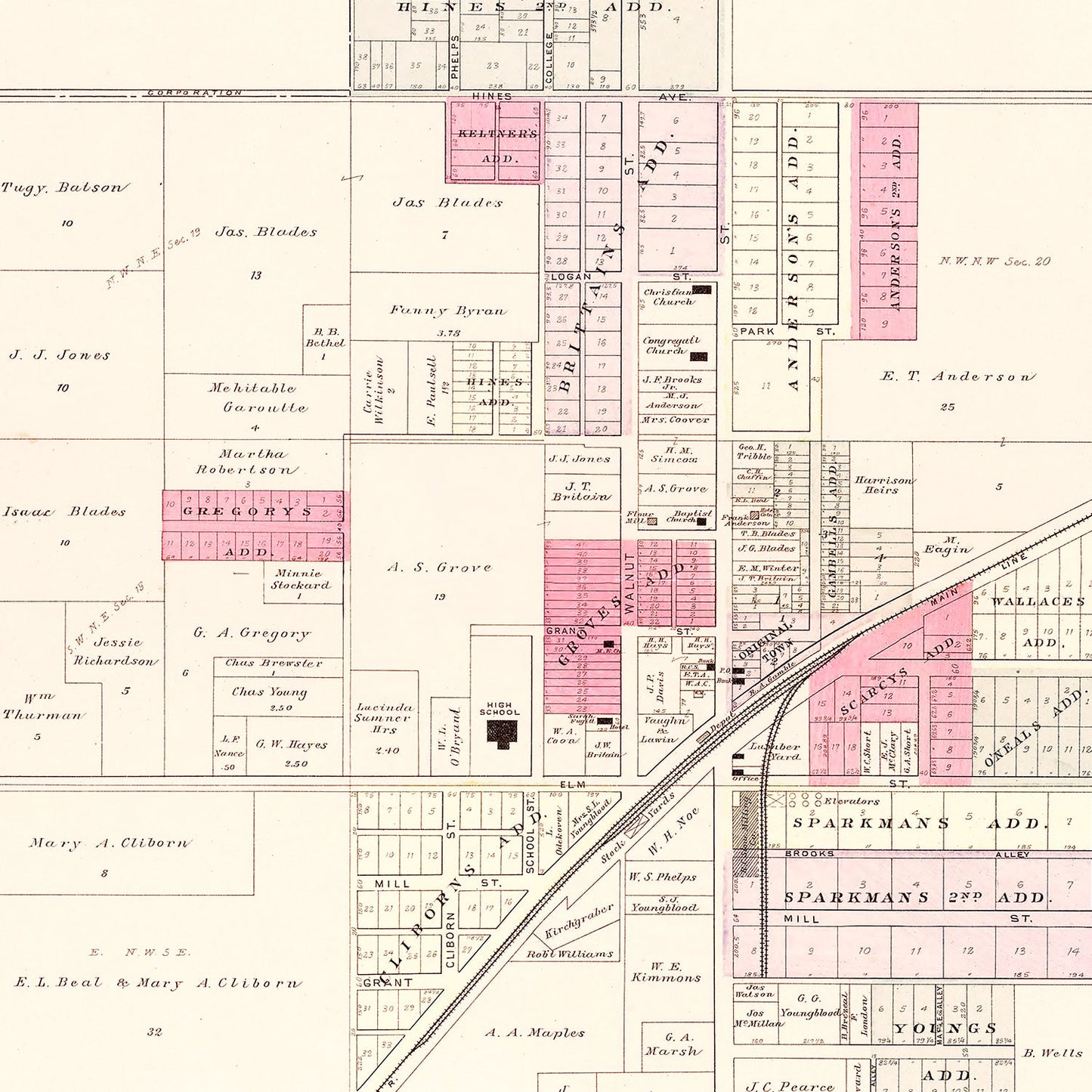 Vintage Map of Republic, Missouri, 1904