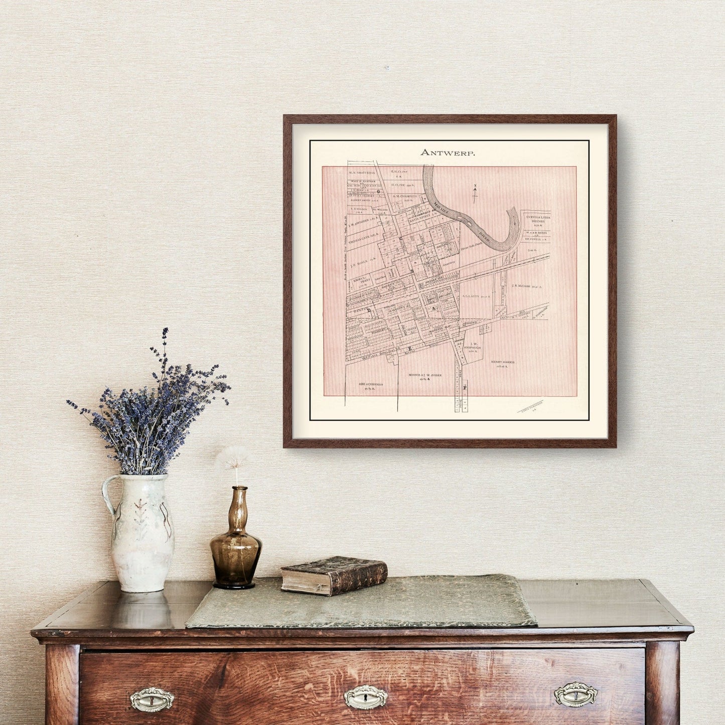 Vintage Map of Antwerp, Ohio, 1905