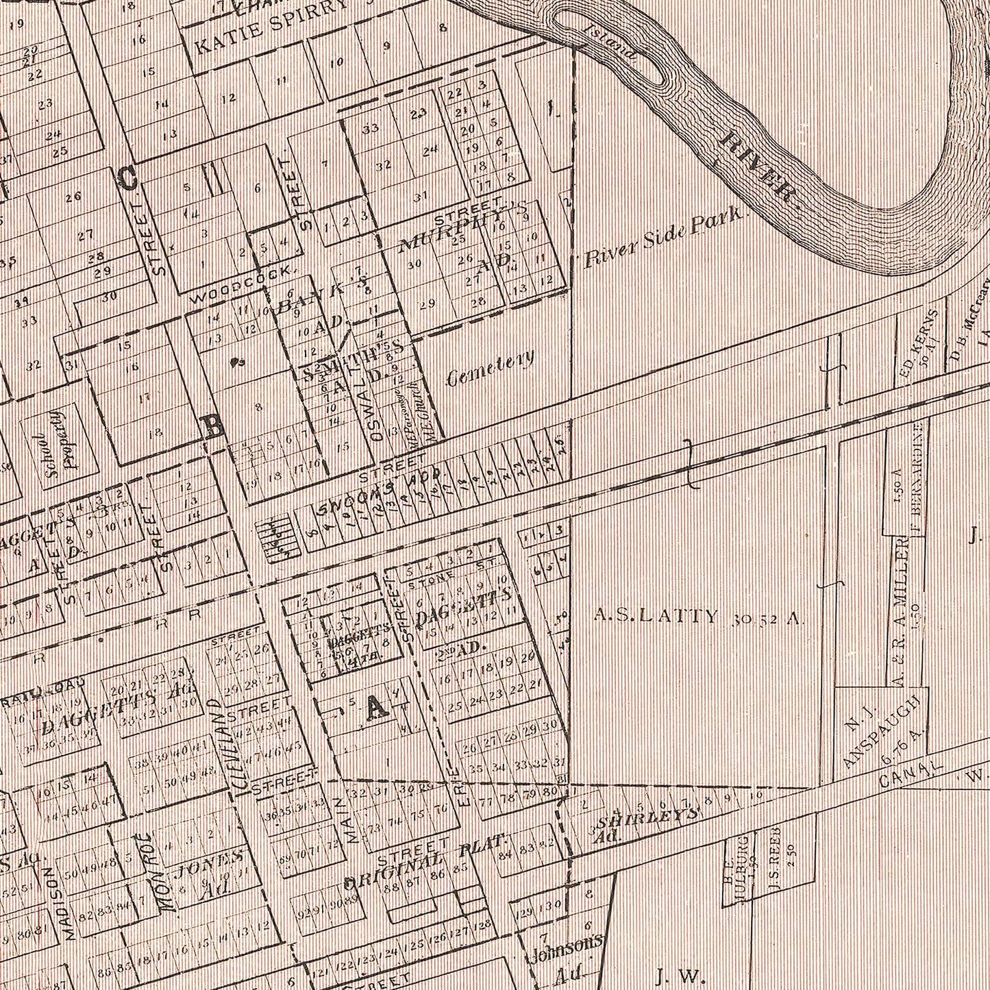 Vintage Map of Antwerp, Ohio, 1905