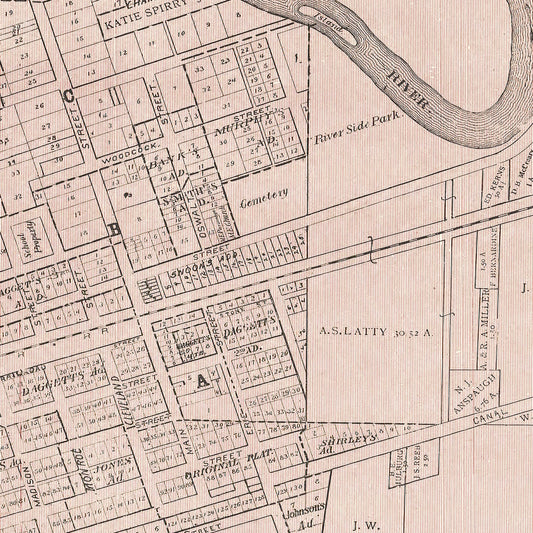Vintage Map of Antwerp, Ohio, 1905