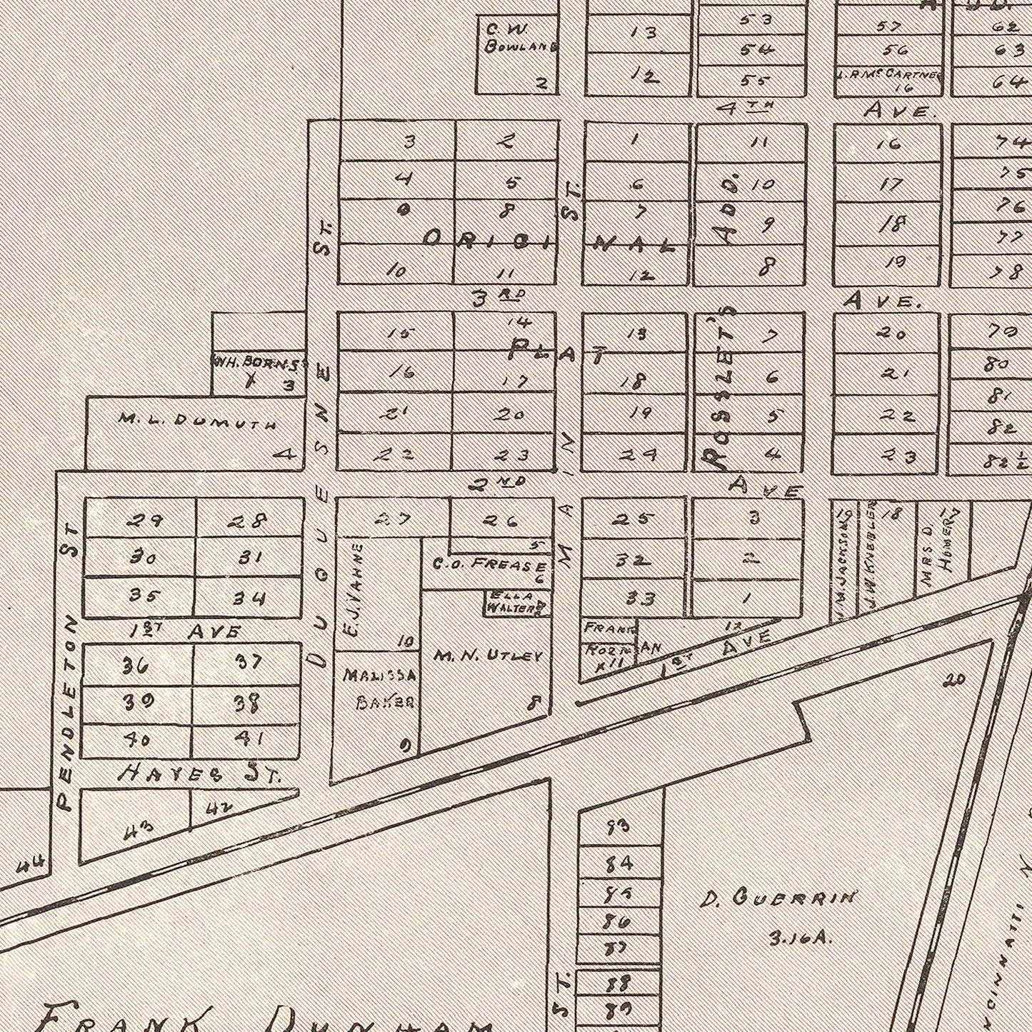 Vintage Map of Cecil, Ohio, 1905