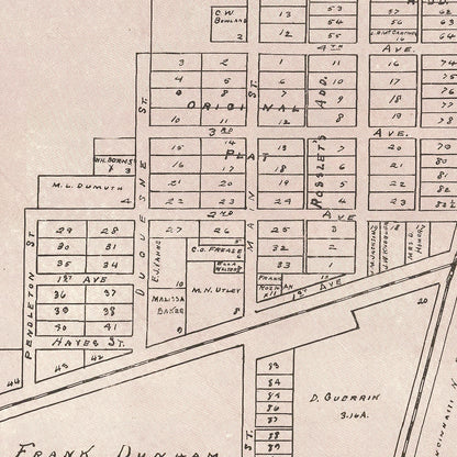 Vintage Map of Cecil, Ohio, 1905