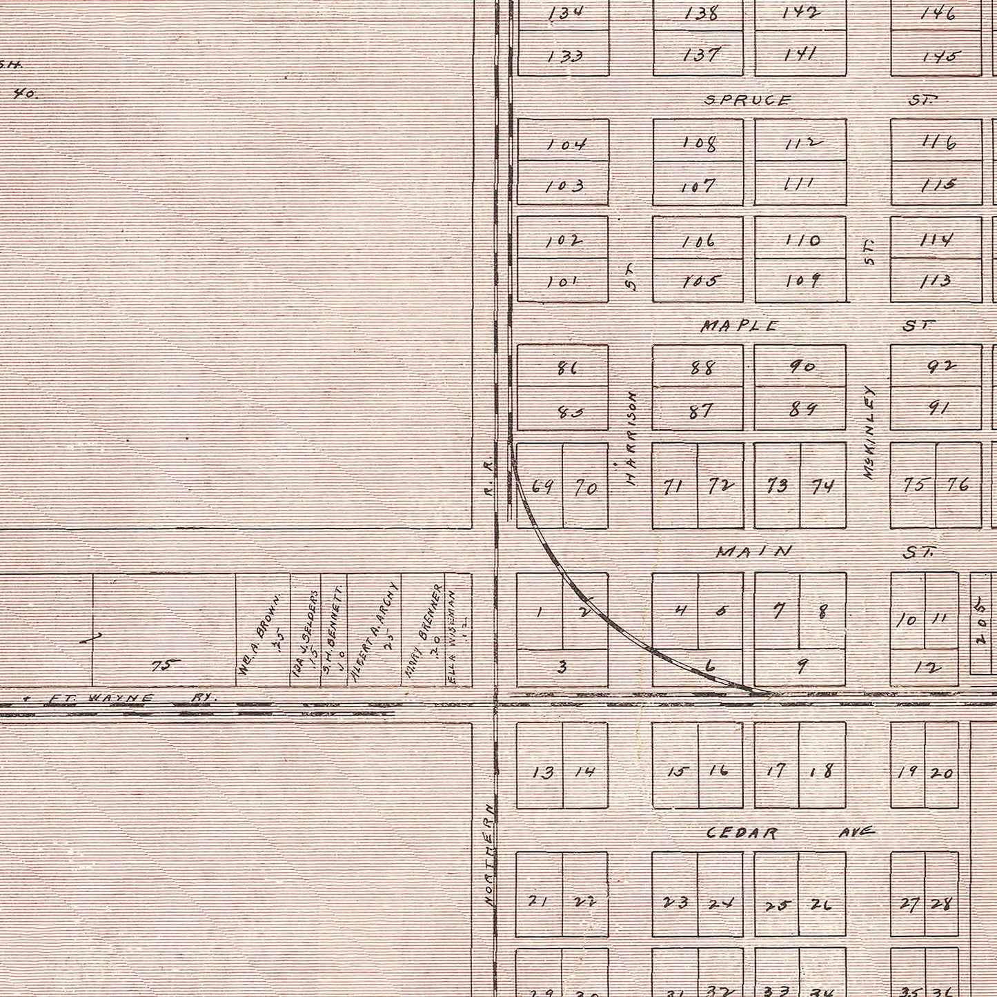 Vintage Map of Haviland, Ohio, 1905