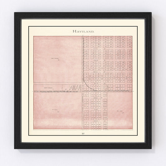 Vintage map of Haviland, Ohio, 1905