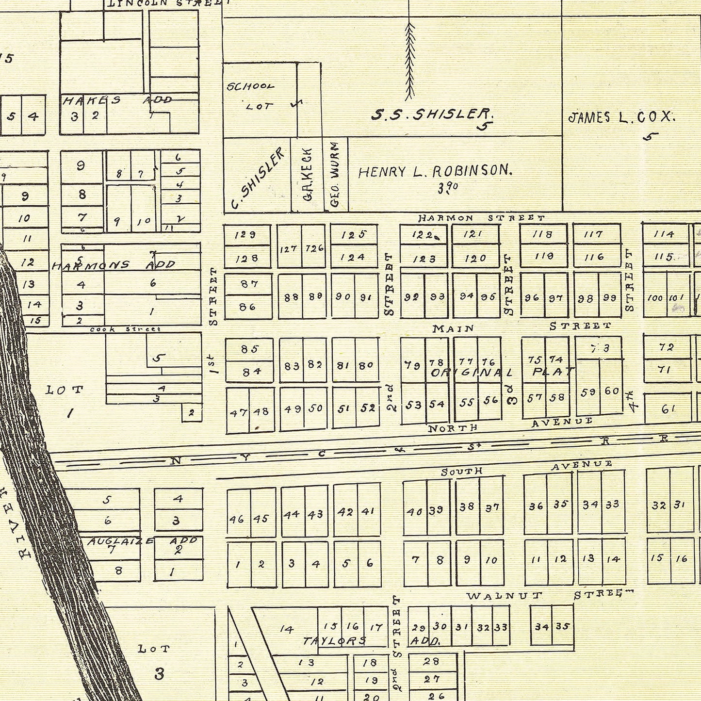 Vintage Map of Oakwood, Ohio, 1905