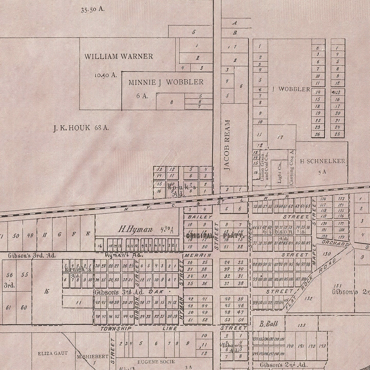 Vintage Map of Payne, Ohio, 1905